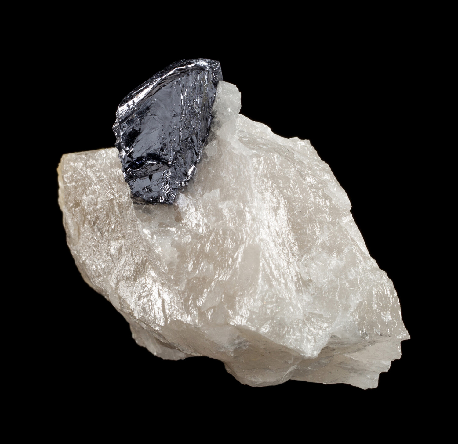 Molybdenite on Quartz (classic locale) David Burgess Coll. | Wolfram ...